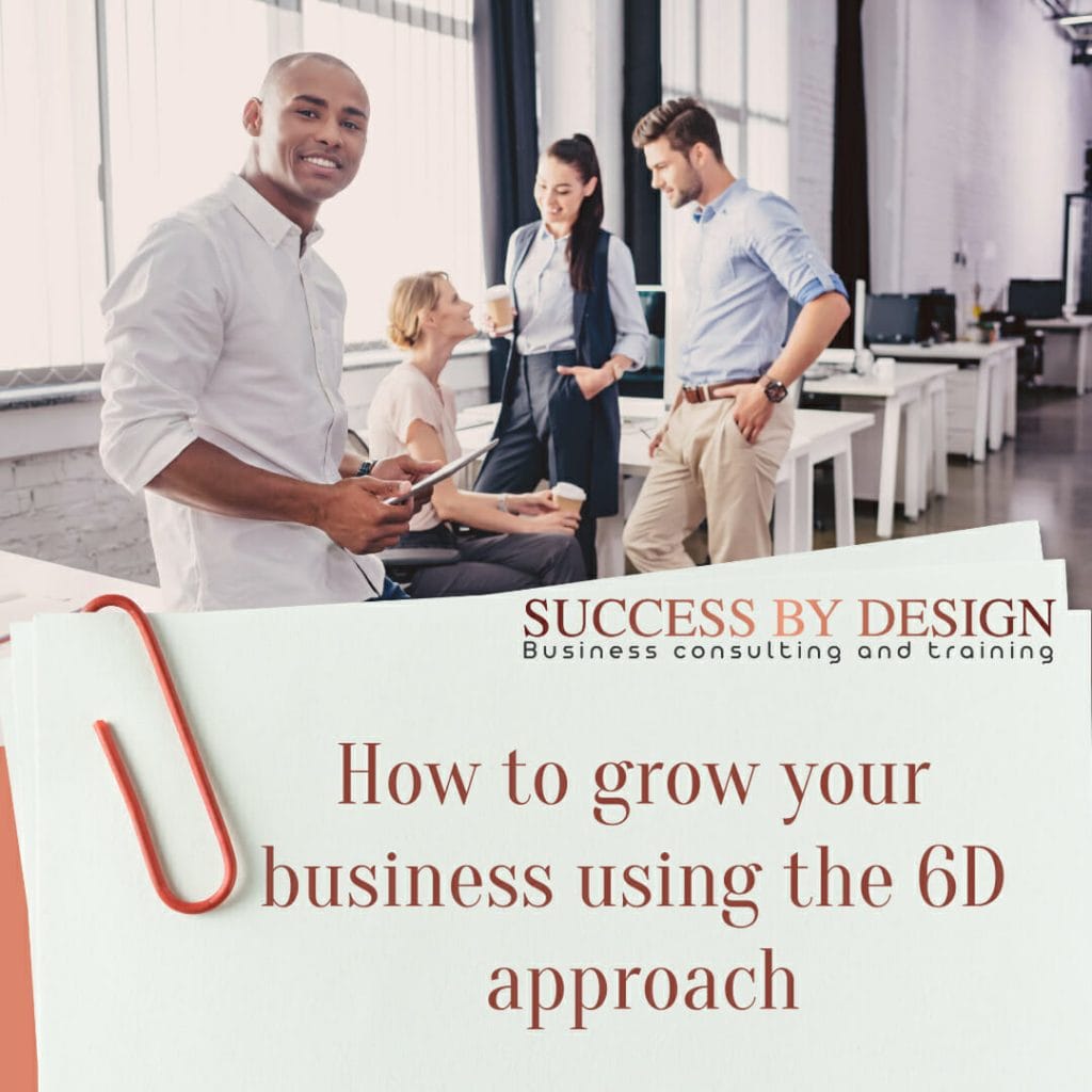 Success by Design has a customized business growth consulting method, the 6D approach to Business optimization